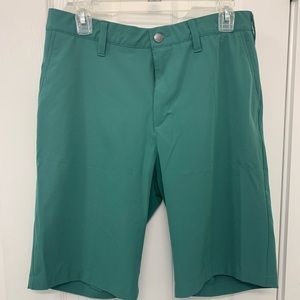 Adidas green golf shorts